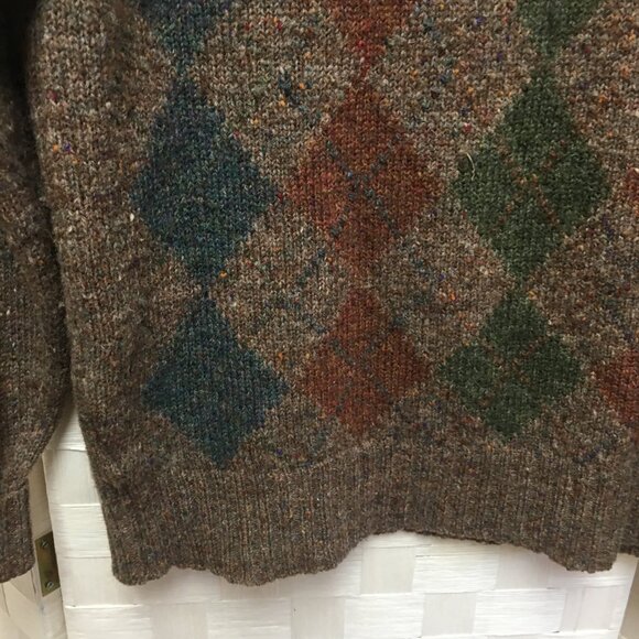 Vintage Alan Paine shetland wool argyle sweater 40" small - Picture 7 of 11